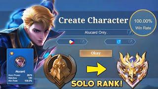 100% WIN RATE FROM WARRIOR TO MYTHIC SOLO RANK - ALUCARD ONLY!!  (hardest challenge ever)