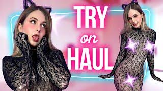 (4k) Transparent Lingerie Try on haul | Sheer try on review | See through | Cosplay TRY ON HAUL
