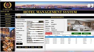 3/6 - Hotel management system project in python using tkinter with database connectivity