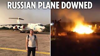 Russian cargo plane explodes in giant fireball after being downed by ‘friendly fire’ over Sudan