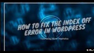 How to fix the index of error in WordPress:English 2023