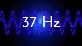 37 Hz clean sine wave BASS TEST TONE frequency