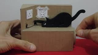 DIY Cardboard Mini Cat & Mouse Automata