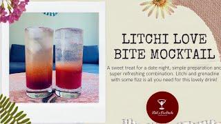 Litchi Love Bite | Simple Litchi Mocktail Recipe | Adi's Cocktails