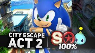 Sonic x Shadow Generations - City Escape Act 2 100% | All Chao Locations, Red Rings & S-Rank (4K)