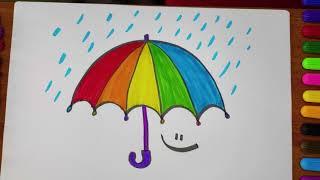 Как нарисовать  ЗОНТ./ How to draw an UMBRELLA