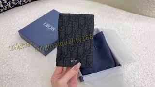 DIOR 30 MONTAIGNE BLUE/BLACK PASSPORT HOLDER PLEASE ENJOY 蓝色/黑色  护照套 敬请欣赏