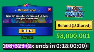 NOVO CÓDIGO DE EXP + 28 CÓDIGOS DE 2X XP BELI E RESET NO BLOX FRUITS 2024 - blox fruit codes