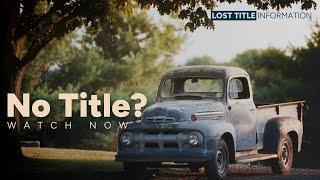 Lost Title Solutions - Lost a Car Title or never received a car or truck title from the seller?