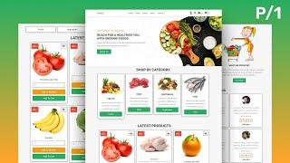 Complete Responsive Grocery Store Website Design Using HTML / CSS / JavaScript / PHP PDO - Demo