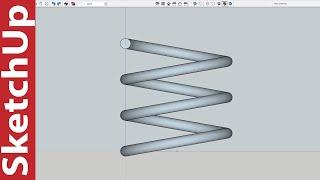 Как нарисовать пружину в SketchUp. Самый простой способ.