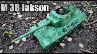 САУ M 36 Jakson  из пластилина, уничтожение.