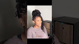 How to knotless braid with human hair curls #ygwigs
