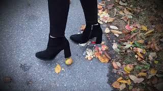 High Heels Walk in the Park | ASMR Crushing fruits #crushingfood #heelstrampling #crushingthings