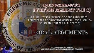 Oral Arguments on Quo Warranto Petition against the CJ - April 10, 2018