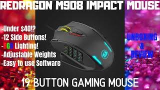 Redragon M908 Impact - 19 Button Mouse Review/Unboxing!