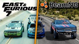 Movie Scenes VS. BeamNG.drive | Fast And Furious 7 Remake