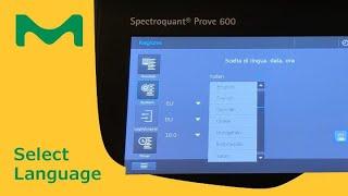 How to change the display language on your Spectroquant® Prove instrument