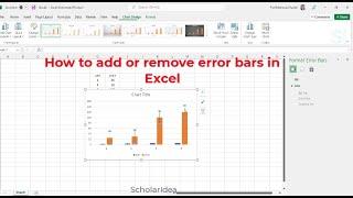 How to add or remove error bars in Excel