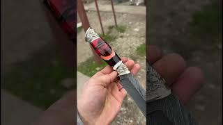 Нож из дамасской стали️. #shorts #нож #knife #ножи #short #ножиручнойработы #damascus