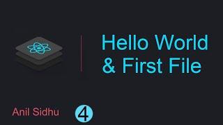 React tutorial for beginners #4 Hello world | Make first file