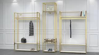 Clothing display rack in retail design