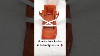 How to lace Jordan 4 Retro #viralvideo #vibes #foryou #jordan4 #lace #shoes #nike #greenscreen #fyp