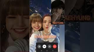 jisoo & Lisa Video call with taehyung (bts)#taelisoo