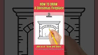 Fun Christmas Art for Kids - How to Draw a Christmas Fireplace  #Shorts