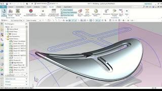 Siemens NX. Intermediate Modeling. Part III. Offset Curve, Divide & Trim Face. Cut Extrude Offset