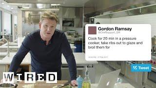 Gordon Ramsay Answers Cooking Questions From Twitter | Tech Support | WIRED