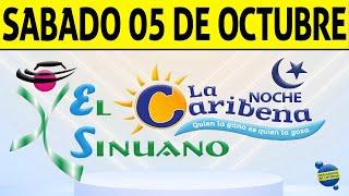 Resultados CARIBEÑA y SINUANO NOCHE del Sábado 5 de Octubre de 2024  CHANCE 