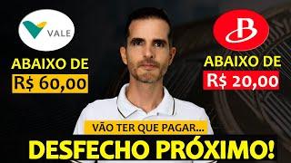 VALE3 ABAIXO DE R$ 60,00 OU BRAP4 ABAIXO DE R$ 20,00 | O QUE ESTÁ ACONTECENDO COM VALE3 E BRAP4?