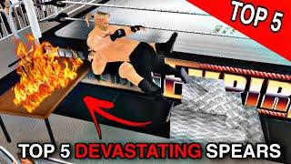 TOP 5 DEADLY ROMAN REIGNS SPEARS THAT HIT DIFFERENT | WRESTLING EMPIRE