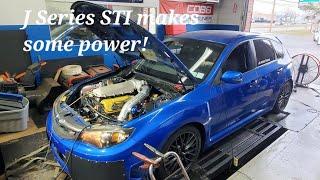 J series Swapped STI hits the Dyno for the first time!