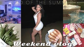 WEEKEND VLOG| target runs ,shopping,GRWM ,hair, nails, summer makeup &more