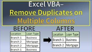 Excel VBA Remove Duplicates From Multiple Columns