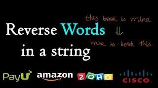 Reverse words in a string