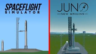 Spaceflight Simulator vs Juno: New Origins - Rocket Launch Comparison