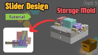 MOLD DESIGN - how to Create Slider Core - SOLIDWORKS Tutorial 2/4