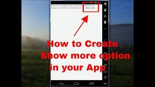 How to Create Show More Option for Textview in your App