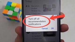 how to turn off recommendation notifications from youtube ?