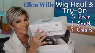 Ellen Wille WIG HAUL & TRY ON | 5 PIXIE, 1 SHORT, 5 COLORS |