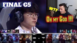 Pikaboo reatcs LoL Worlds 2024: T1 vs BLG G5 | Faker multitasking
