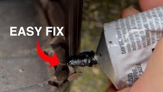 Nail in the side of the tire Easy Temporary Fix