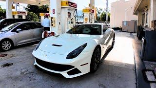 Driving Ferrari F12 Berlinetta Downtown Miami *POV* (V12 SOUND)