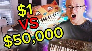 $1 vs $50,000 PIANO!!!