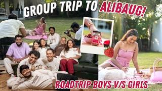 RoadTrip with FAMILY + TEAM to ALIBAUG! Crazy Masti - Boys v/s Girls! #HustleWSar