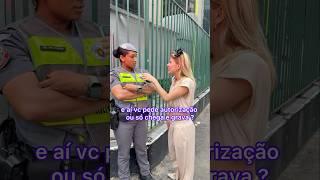 Jaqueline Santos com policial que não gostou  #shorts