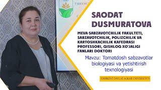 Mavzu: Tomatdosh sabzavotlar biologiyasi va yetishtirish texnologiyasi